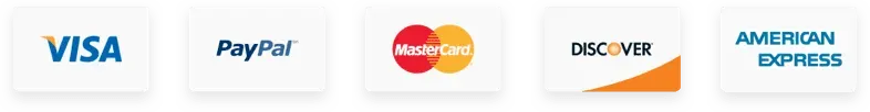 Accepted payment methods for Javatide checkout: Visa, PayPal, Mastercard, Discover, American Express