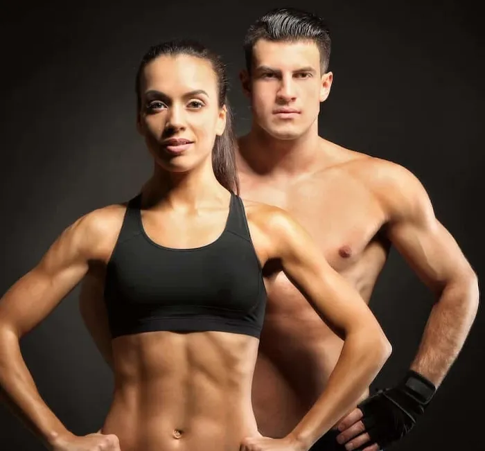 Fit man and woman representing results from Javatide's gut-metabolism formula